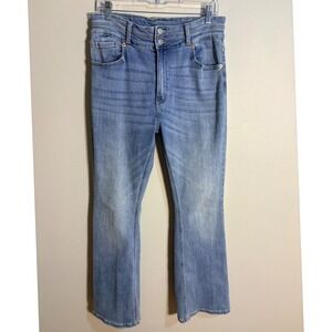 Artemis Vintage Flare Jeans 15/31 Light Wash Double Button High Rise Stretch‎